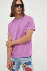 Levi's tricou din bumbac culoarea violet, neted 9BYX-TSM06A_45X