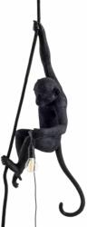 Seletti Függő lámpa HANGING MONKEY 76, 5 cm, kötéllel, fekete, Seletti (SLT14923)