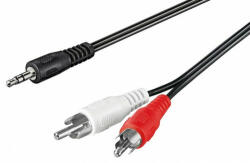 Goobay Audió kábel 3.5mm jack - 2x rca 3m (goobay 50196)