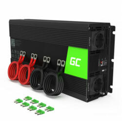 Green Cell autós inverter átalakító 12V-230V 2000W/4000W USB módosított szinuszos