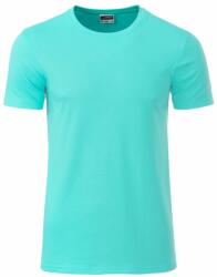 Daiber Tricou clasic pentru bărbați din bumbac organic 8008 - Mentă | XL (8008-1755228)