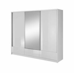 Veneti ALINA tükrös szoba szekrény 250 cm - fehér
