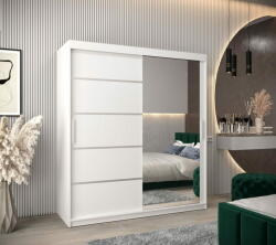  Veneti Adéla 180 tágas tükrös szoba szekrény fehér színben