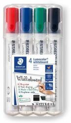 STAEDTLER Táblamarker készlet, 2-5 mm, vágott, STAEDTLER "Lumocolor® 351 B", 4 különbözõ szín (4 db)