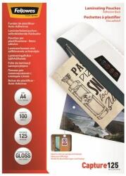 Fellowes Meleglamináló fólia, 125 mikron, A4, fényes, öntapadó, 100 db, FELLOWES (100 db) (IFW53289)
