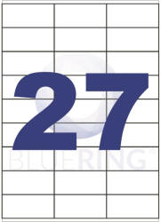 Etikett címke, 70x32mm, 100 lap, 27 címke/lap Bluering® - bolt