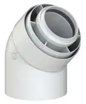  Tricox PAKÖ602 PPs/Alu könyök 80/125, 45′ (2 db) (PAKÖ602C)