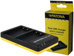 Utángyártott Olympus BLS-5 Dual akkumulátor töltő Micro-USB kábellel - Utángyártott