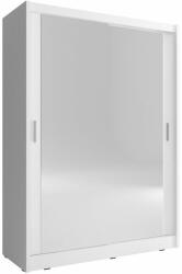  Veneti MARVAN tolóajtós szekrény tükörrel 130 cm - fehér