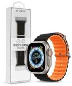 DEVIA ST381591 Apple Watch 38/40/41mm fekete/narancs szilikon sport szíj (ST381591) - bestbyte