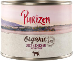 Purizon 12x200g Purizon Organic Kacsa, csirke & cukkini nedves macskatáp