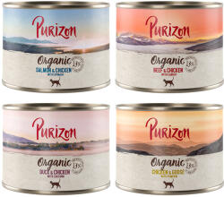 Purizon 12x200g Purizon Organic nedves macskatáp- Vegyes csomag 4 változattal