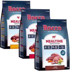 Rocco 3x1kg Rocco Mealtime száraz kutyatáp vegyes próbacsomagban (marha, csirke, bárány)