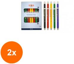 KOH-I-NOOR Set 2 x Creion Mecanic, Plastic, Hexagonal, 2 mm Versatil (HOK-2xKH-K5211C)
