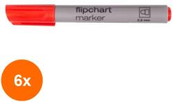 KOH-I-NOOR Set 6 x Marker Flipchart, Negru (HOK-6xKH-K1405-38N)