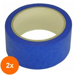 Color Expert Set 2 x Banda Adeziva Crep Albastra 25 mm x 50 m, cu Rezistenta UV 14 zile, Color Expert (ORP-2xPAC-06502)