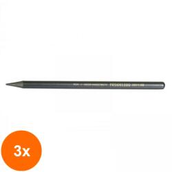 KOH-I-NOOR Set 3 x Creion Grafit fara Lemn, Progresso, Tarie 4B, Koh-I-Noor (HOK-3xKH-K8911-4B)