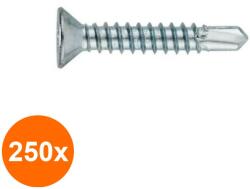 Index Set 250 x Surub Autoforant Cap Inecat Urechi Pentru Lemn Sub Metal, Otel Zincat-5.5 x 38 (COR-250xX09025538S)