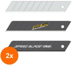 OLFA Set 2 x 10 Lame pentru Cutter Profesional, Model Heavy Duty 18 mm, Tip LBB (COR-2xFE.C115101)