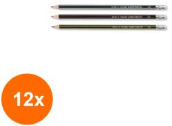 KOH-I-NOOR Set 12 x Creion Grafit cu Guma, Extraflexibil, Tarie 2B, Koh-I-Noor (HOK-12xKH-K1397-2B)