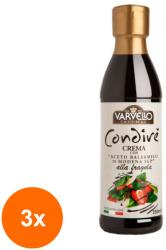 Varvello Set 3 x Crema de Otet Balsamic Capsuni, Varvello, 250 ml