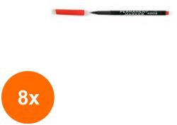 KOH-I-NOOR Set 8 x Marker Permanent, Varf Subtire, Albastru (HOK-8xKH-K4202-17A)