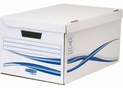 Fellowes Csapófedeles archiválókonténer, karton, nagy, FELLOWES "Bankers Box Basic", kék-fehér (5 db) (IFW4460503)
