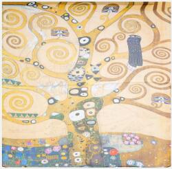 Shopika Esarfa patrata cu o singura fata cu imprimata cu reproducere dupa Pomul Vietii - Gustav Klimt Multicolor