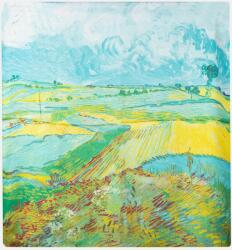 Shopika Esarfa patrata cu o singura fata imprimata cu reproducere dupa tablou cu lanuri de Van Gogh Multicolor Marime unica