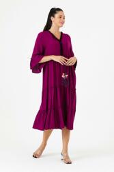 Vale Woman Rochie visinie din vascoza cu volane si ciucuri colorati S
