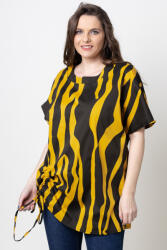 My Pepper Bluza lunga pentru colanti, din bumbac, galben-negru Talie unica