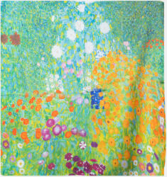 Shopika Esarfa patrata cu o singura fata imprimata cu reproducere dupa Camp cu maci de Claude Monet Multicolor Marime unica