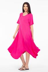 Pierino Rochie cu colturi rotunjite, din tricot de vascoza, fucsia Talie unica