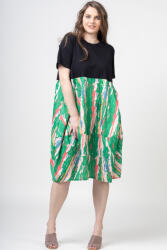 My Pepper Rochie lalea cu bust negru si imprimeu predominant verde Talie unica