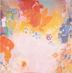 Shopika Esarfa patrata cu o singura fata imprimata cu reproduceri dupa picturi celebre cu motive florale Multicolor