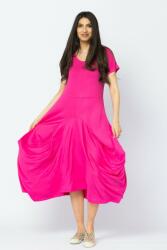 Pierino Rochie lunga in colturi, din tricot de vascoza, fucsia Talie unica