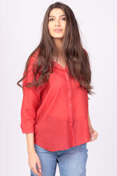 SHOPIKA Camasa rosie, subtire, cu guler tunica S/M