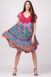 Indian Emporium Rochie midi A-line cu imprimeu paisley, pe fond fucsia Talie unica