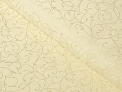 Goldea exkluzív dekoratív abroszanyag - vaníliszínű összekötő rajzolású 150 cm
