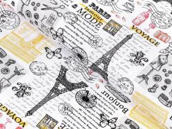 Goldea pamutvászon - párizsi szimbólumok 150 cm