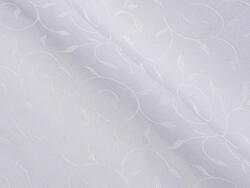 Goldea luxus teflon szövet terítőknek - fehér nagy ornamentekkel ékesített 160 cm