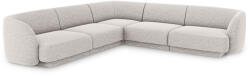 Micadoni Coltar modular Miley cu tapiterie din tesatura structurala, gri deschis (MIC_COR_140_F1_MILEY5)