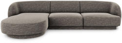 Micadoni Coltar modular Miley tapiterie din tesatura structurala si colt pe partea stanga, gri (MIC_LC_140_F1_MILEY6)