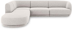 Micadoni Coltar modular Miley tapiterie din tesatura structurala si colt pe partea stanga, gri deschis (MIC_RLCO_140_F1_MILEY5)