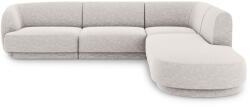 Micadoni Coltar modular Miley tapiterie din tesatura structurala si colt pe partea dreapta, gri deschis (MIC_RRCO_140_F1_MILEY5)