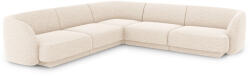 Micadoni Coltar modular Miley cu tapiterie din tesatura structurala, bej deschis (MIC_COR_140_F1_MILEY1)