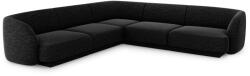 Micadoni Coltar modular Miley cu tapiterie din tesatura structurala, negru (MIC_COR_140_F1_MILEY7)