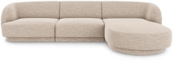 Micadoni Coltar modular Miley cu tapiterie din catifea si colt pe partea stanga, bej deschis (MIC_LC_51_F1_MILEY1)