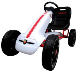 R-Sport Kart cu pedale ABARTH, 3-7 ani, roti din spuma EVA, G6 R-Sport - Alb (EDIPB9388AALB) - piciolino