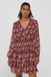 Pepe Jeans ruha bordó, midi, harang alakú - burgundia XS - answear - 22 990 Ft